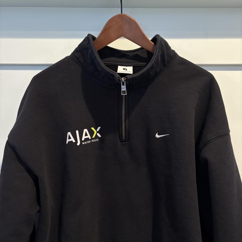 Ajax Water Polo‎ Sweater Mens XL Black Water Polo Quarter Zip Pullover Nike